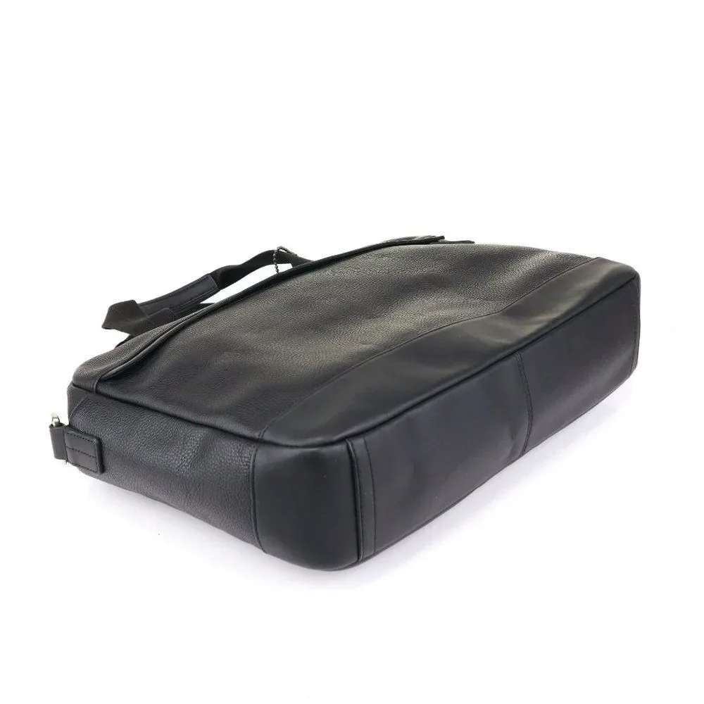 Coach Camden Leather Zip Top Briefcase 70927 Black